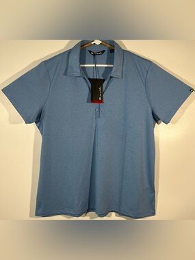 Travis Mathew Coto Performance Polo Shirt Women’s Golf Brilliant Blue Heath 2XL